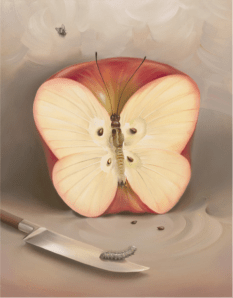 “Butterfly Apple,” Vladimir Kush, 1978