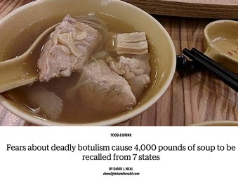Botulism fears cause recall of soup that went to 7 states | Miami Herald